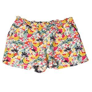 LOFT Tropical Fruit Palm Print Linen Blend Shorts - Size XXL